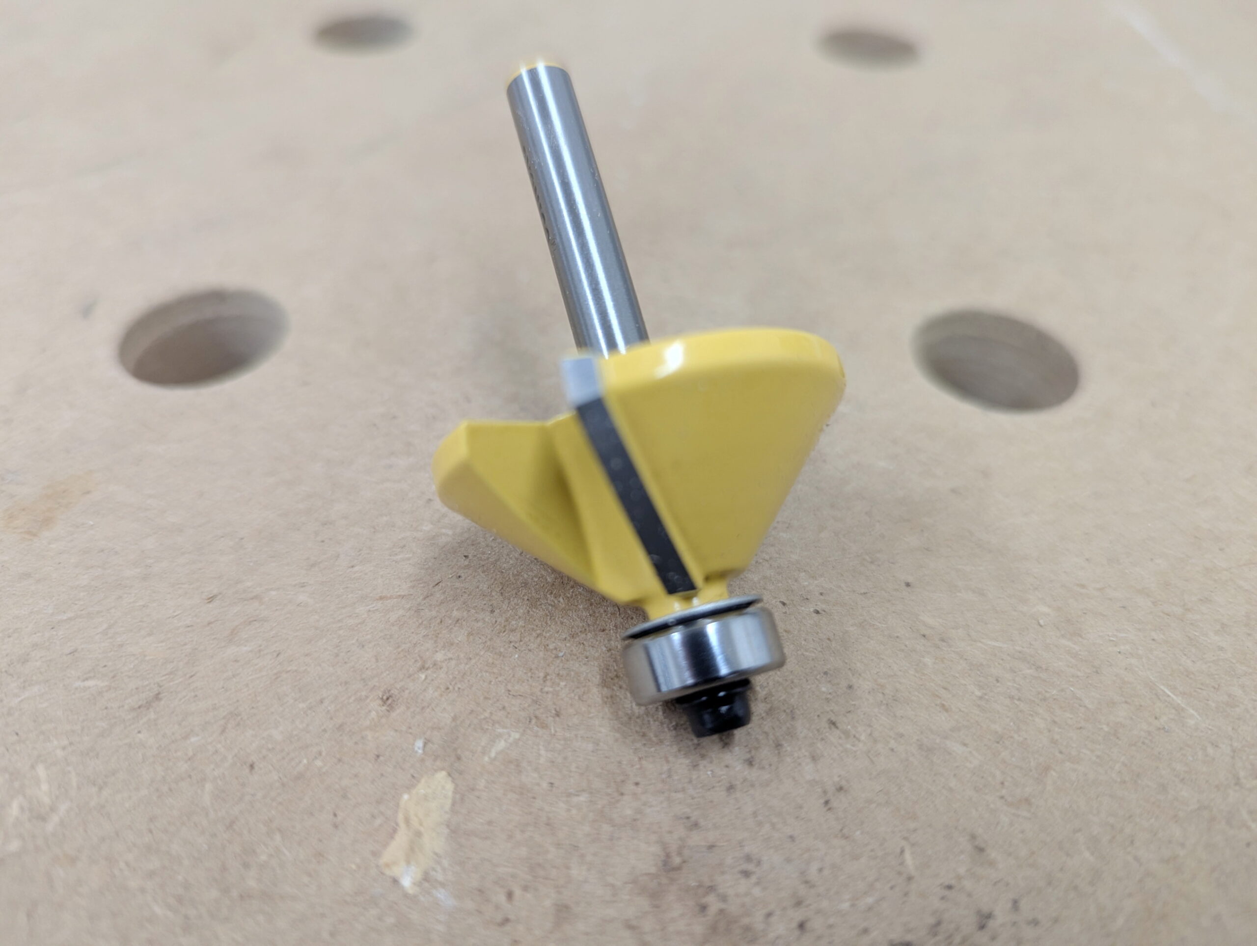 Fasefräser 45 Grad, Nutzlänge 1/2 Zoll, Schaft 6,35mm – Bild 3